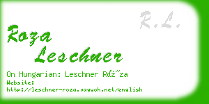 roza leschner business card